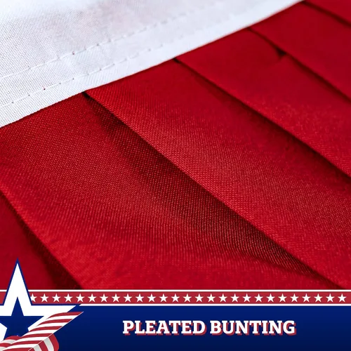 Miniatura 5 de G128 Paquete de 3: bandera plisada de Estados Unidos, 1.5 x 3 pies, banderas decorativas de Estados Unidos impresas 150D con cabecera de lona