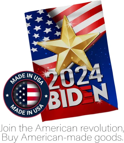 Miniatura 5 de Biden Harris bandera de jardín con bandera de voto, soporte de pared para el presidente patriótico demócrata republicano de la fiesta de té