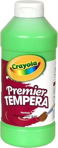 Crayola Pintura de témpera de neón, pintura verde para niños, botella exprimible de 16 onzas