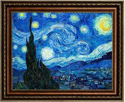 Miniatura 38 de ELITEART -Noche estrellada sobre el ródano por Vincent Van Gogh Giclée Art Canvas Prints- Tamaño del marco: 28 x 35 pulgadas