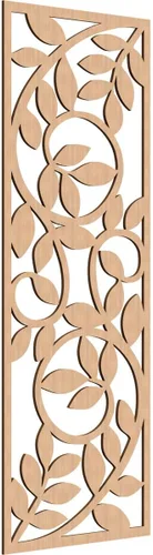 Miniatura 19 de 9 3/8"W x 24 3/8"H x 1/4"T Utica Decorativo Fretwork Madera Paneles de Pared, Abedul