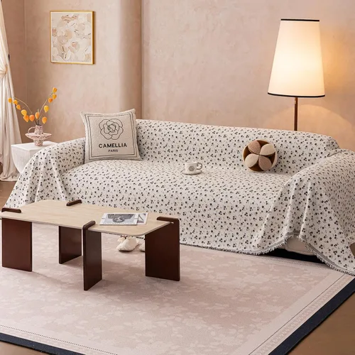 Miniatura 18 de VClife Soft Couch Cover, Vintage Brown Floral Jacquard Couch Covers for Dog, French Cottage Botanical Sofa Cover for 2 Cushion Sofa, Washable