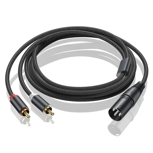 Miniatura 10 de Cable de conexión doble RCA a XLR macho y divisor en Y, desequilibrado 2 RCA/Phono Plug a 1 XLR Splitter Duplicator Cable Adaptador Y