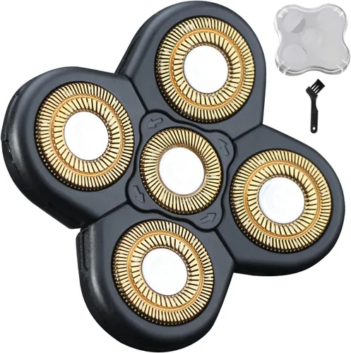 Miniatura 12 de Cabezal de repuesto para afeitadora de cabeza de 7 cuchillas, cabeza de cuchilla de repuesto universal para hombres (7D plateado)