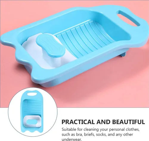 Miniatura 3 de DOITOOL Lavabo para lavar a mano ropa, mini tabla de lavado a mano Tabla de lavado de plástico antideslizante Lavabo de limpieza