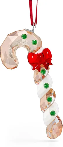 Adorno colgante de caramelo de jengibre navideño Holiday Cheers de Swarovski, cristales verdes y rojos, parte de la colección Holiday Cheers