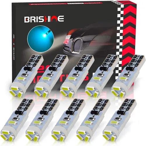 Miniatura 12 de 10X Bombillas LED T5 Ámbar Amarilla Canbus Sin Errores 3014 Chipsets 74 2721 37 PC74 70 73 17 Bombillas LED para Interior, Panel de Instrumentos