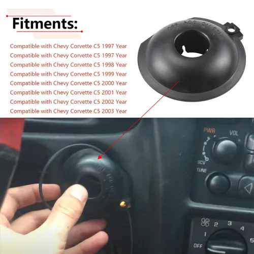 Miniatura 2 de RLB-HILON Cubierta de bisel para interruptor de cilindro de bloqueo de encendido compatible con Chevy Corvette C5 1997 1998 1999 2000 2001 2002 2003