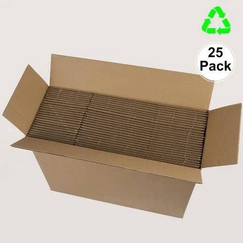 Miniatura 5 de Cajas de envío de 12 x 8 x 5 pulgadas, cajas de cartón corrugado marrón para pequeñas empresas, paquete de 25