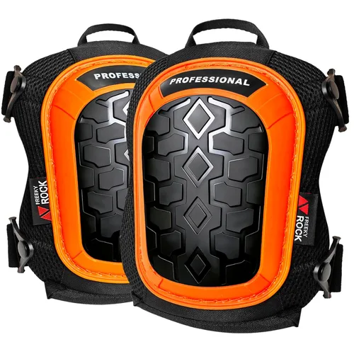 Miniatura 11 de Rodilleras para hombre, rodilleras de construcción para trabajo con tapa antideslizante resistente, correas ajustables reforzadas con remaches