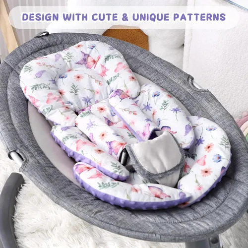 Miniatura 9 de Pea Pod Inserto de asiento de automóvil infantil con fundas para correa, todo en uno, reversible, soporte de cabeza de asiento de automóvil