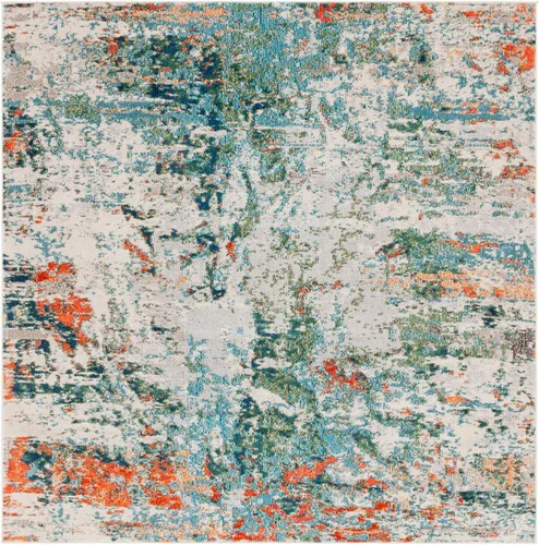 Miniatura 18 de SAFAVIEH Madison Collection - Alfombra decorativa de 2 pies 2 pulgadas x 4 pies, color crema y naranja, diseño abstracto moderno, no desprende