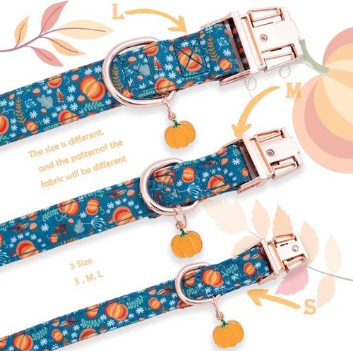 Miniatura 4 de Collar de moño para perro Faygarsle de Halloween de otoño para perros pequeños, medianos y grandes, collares de moda y lindos para perros machos