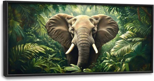 Miniatura 57 de Cuadros Grandes Enmarcados Arte de Pared para Sala de Estar, Lobos del Bosque Decoración de Pared de Gran Tamaño Lobo Animal Impresión en Lienzo