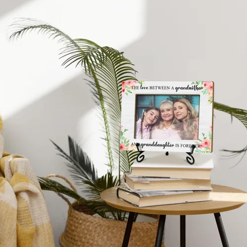 Miniatura 4 de Marco de fotos de madera para regalar a la abuela, el amor entre una abuela y una nieta es para siempre, marco de fotos horizontal de 4 x 6