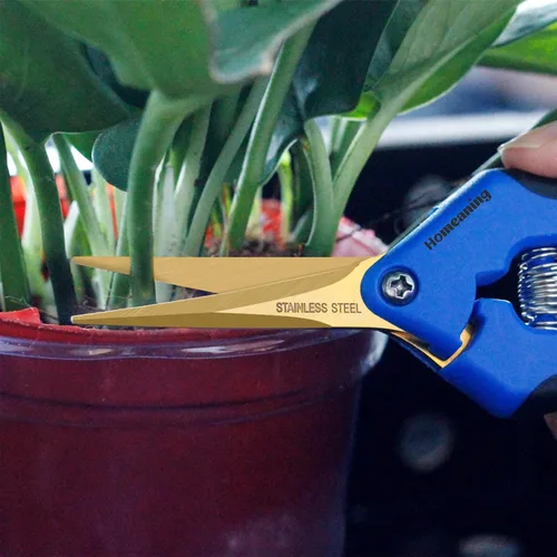 Miniatura 7 de Paquete de 1 tijeras de podar de jardín con cuchillas curvas, tijeras de podar a mano para jardinería, tijeras de podar bonsái de precisión