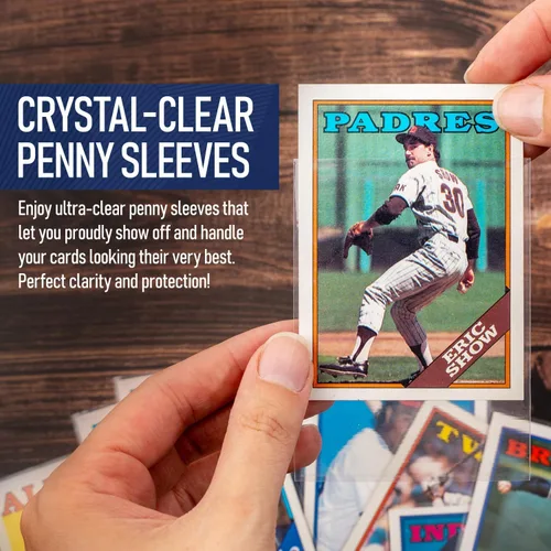 Miniatura 7 de Premium Penny Sleeves for Trading Cards Soft Trading Card Sleeves for Baseball Cards, Ultra Clear Plastic Pro Sports Card Sleeve, Football, MTG