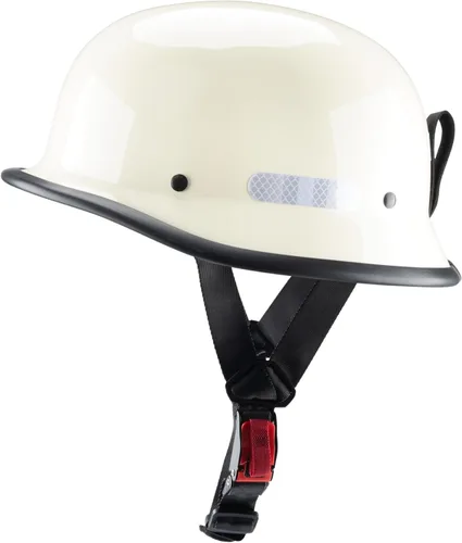 Miniatura 13 de Casco de motocicleta estilo alemán, medio casco con carcasa de media concha para motocicletas Chopper Cruiser
