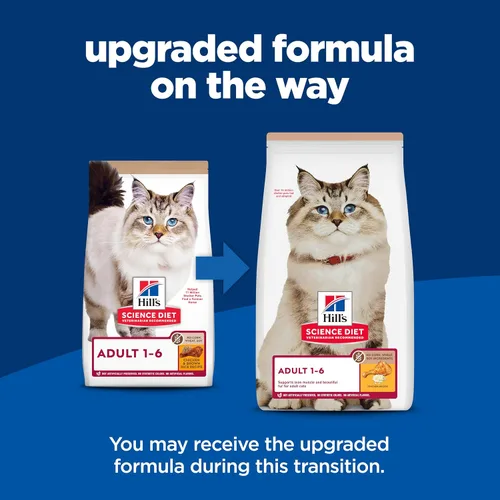 Miniatura 2 de Hill's Science Diet - Comida seca para gatos adultos 1-6, nutrición premium, sin maíz, trigo ni soya, sabor pollo y arroz integral, bolsa de 3.5