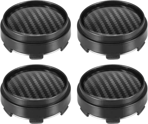 X AUTOHAUX Tapacubos centrales de rueda de 2.480 in y 2.598 in, cubre llantas universales, piezas de tapa de cubo para coche, color negro