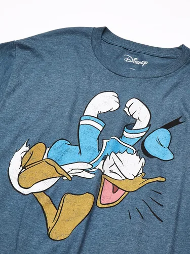 Miniatura 2 de Disney Camiseta tamaño matrimonial de Donald Duck Tantrum para hombre, Azul Patchwork