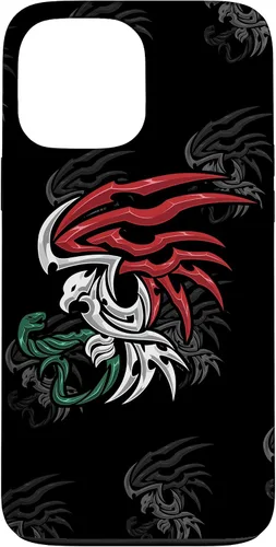 Miniatura 23 de iPhone 13 Bandera de México - Funda estilo tribal del escudo de armas mexicano
