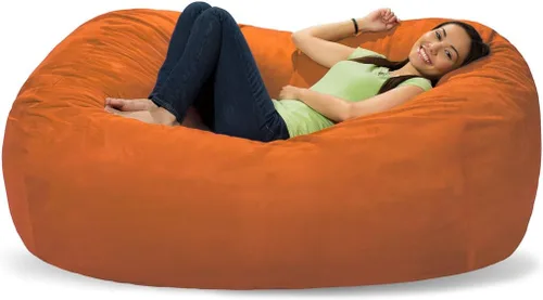 Miniatura 5 de Comfy Sacks - Puf de espuma viscoelástica de 6 pies, tumbona de color zorro polar