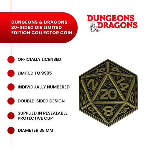 Miniatura 8 de Moneda de colección Dungeons & Dragons de 20 caras de edición limitada