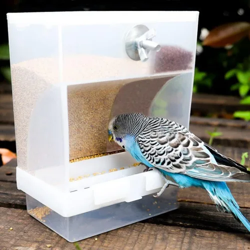 Miniatura 4 de Old Tjikko - Comedero automático para loros, comedero para pájaros sin ensuciar, accesorios de jaula para periquitos canarios, cacatúas, pinzones