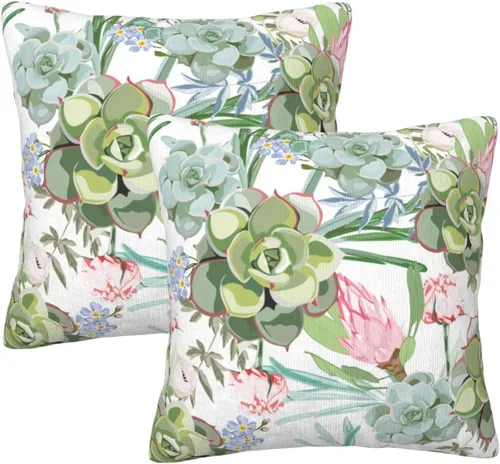 Miniatura 12 de Juego de 2 fundas de almohada con estampado de leopardo abstracto de animales africanos y vida silvestre, retro, fundas de almohada para decoración