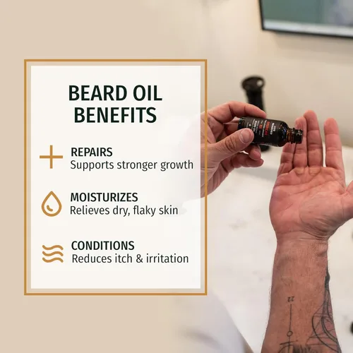 Miniatura 3 de Live Bearded Aceite para barba, 1 fl oz – Jojoba totalmente natural de primera calidad – Fabricado en los Estados Unidos – Cuidado del cabello