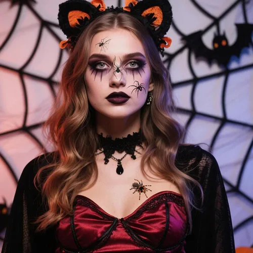 Miniatura 2 de Tatuajes temporales de araña de Halloween, calcomanías de arte facial y corporal, 10 hojas de calcomanías de tatuaje para el día de los muertos