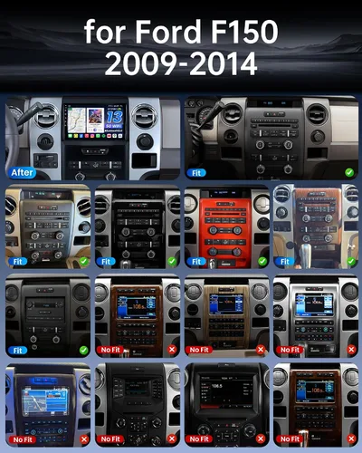 Miniatura 2 de Radio de coche WiFi 5G para Ford F150 Radio 2009-2014: estéreo con pantalla táctil HD de 9 pulgadas, Carplay inalámbrico incorporado y Android Auto
