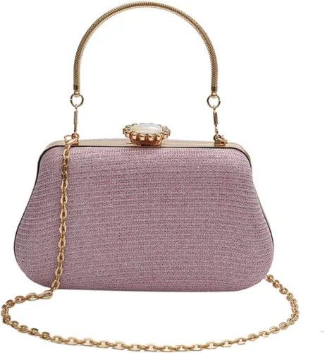 Miniatura 8 de Bolso de mano con diamantes de imitación para mujer Bolso cruzado convertible de noche y fiesta Citas de graduación de boda
