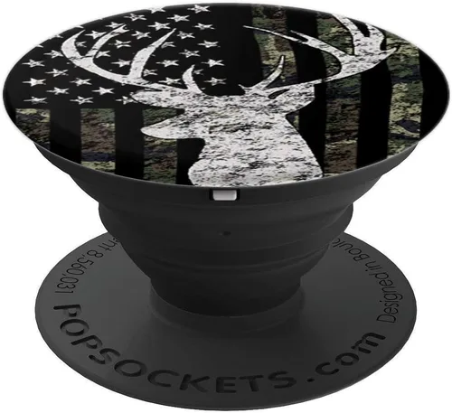 Miniatura 4 de Bandera de camuflaje de caza de ciervos Buck – PopSockets Grip y soporte para teléfonos y tabletas