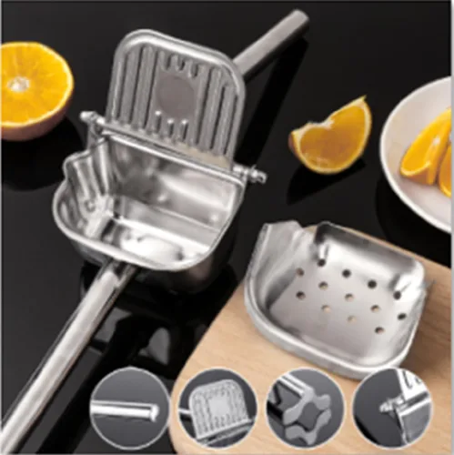 Miniatura 4 de Exprimidor Grande de Limón, Exprimidor de Cítricos de Acero Inoxidable 304, Exprimidor Manual Resistente para Cítricos, Naranja, Limón y Otras Frutas