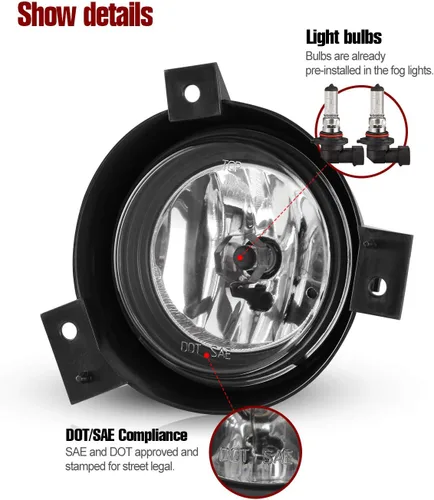 Miniatura 4 de Luces antiniebla para Ford Ranger 2001-2003 Asamblea de luz antiniebla 2 unids OEM reemplazo niebla lámparas