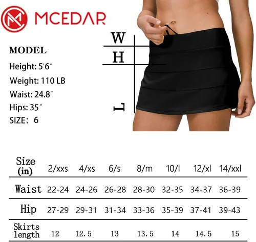 Miniatura 4 de MCEDAR Falda pantalón atlética de tenis y golf para mujer, con bolsillo, para entrenamiento, correr, deportes, faldas plisadas, estilo casual