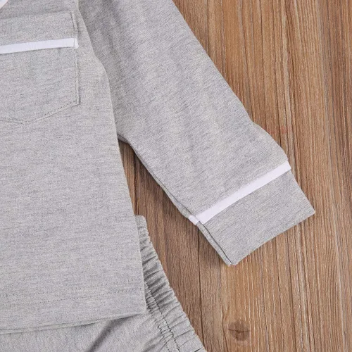 Miniatura 109 de Conjunto de pijama de manga larga con botones para niña pequeña, conjunto de ropa de dormir