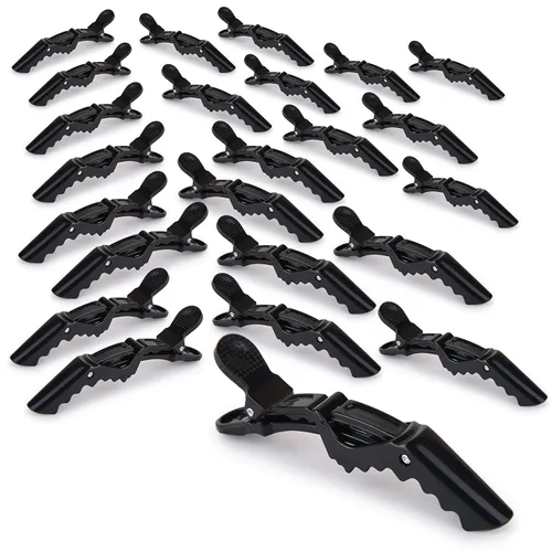 Deke Home - Pinzas de pelo de cocodrilo de 4.3 pulgadas con dientes – Pinzas profesionales para peluquería para peinar, cortar y colorear – Agarre