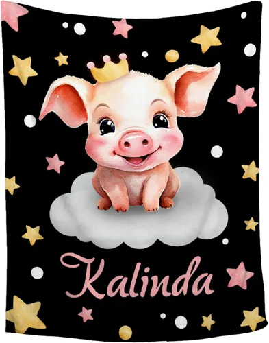 Miniatura 39 de Mantas de bebé personalizadas con diseño de animales, manta personalizada con nombre para niños y niñas, manta de bebé personalizada, regalos