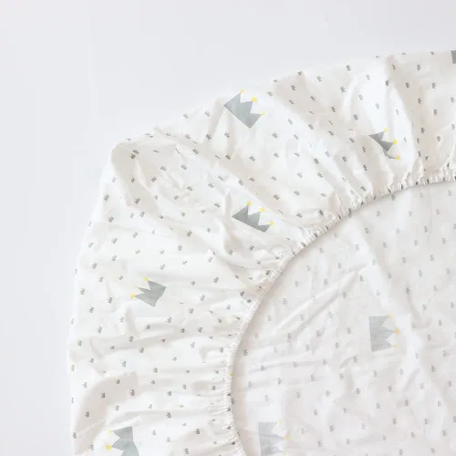 Miniatura 5 de Juego de ropa de cama de cuna 100% algodón para bebés, niños y niñas, 3 piezas, incluye funda de edredón, sábana bajera, funda de almohada, Gris