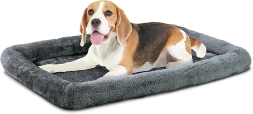 Miniatura 15 de Patas Lague Cama Bolster para Perros Extra Pequeños 16''x12'', Cama Sofá de Espuma Suave y Cálida para Mascotas, Alfombrilla para Jaula de Gris