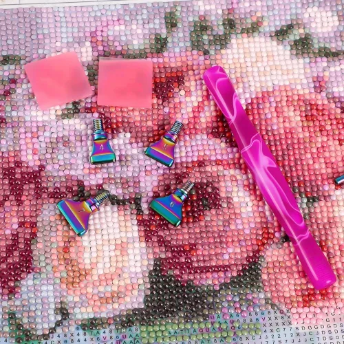 Miniatura 8 de Sttargxing Kit de 28 bolígrafos de pintura de diamante, 13 puntas de acero inoxidable con 12 arcilla, accesorios de pintura de diamante 5D, repuesto