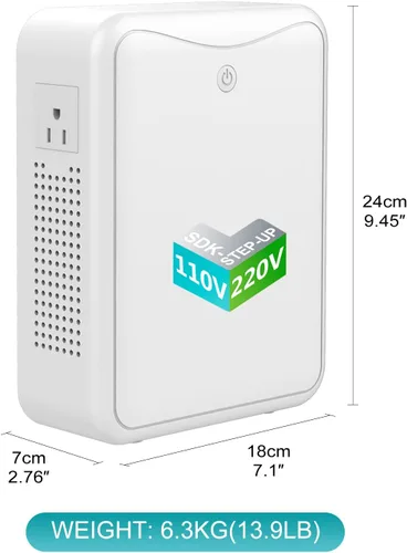 Miniatura 3 de Transformador de reducción de voltaje 220 V a 110 V convertidor de voltaje 2000 W, sin ruido, adecuado para exprimidores, máquinas de chocolate