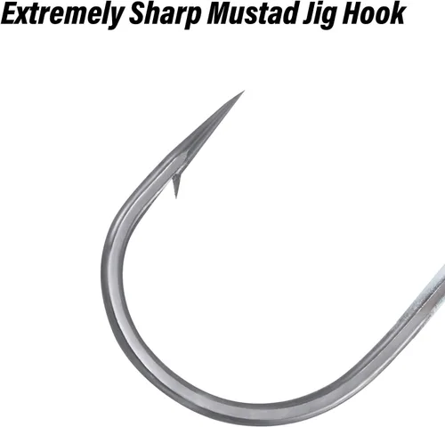Miniatura 7 de Dr.Fish Paquete de 10 jigs Underspin Jigs Heads 3D Eye Freshwater Swimbait Jig Freshwater Bass Walleye Fishing Mustad Hooks Sauce Blade 1/8oz, Sin
