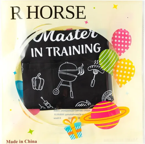 Miniatura 7 de R HORSE Juego de delantal y sombrero de chef para niños, 2 piezas, mini parrilla ajustable, delantal de cocina para niños, juego de rol, juguete
