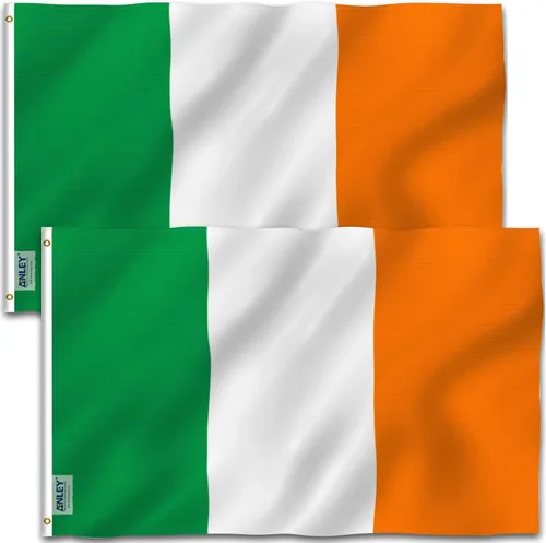 Miniatura 9 de Anley Fly Breeze - Bandera de Irlanda de 3 x 5 pies, color vivo y a prueba de decoloración, cabecera de lona y doble costura, banderas nacionales