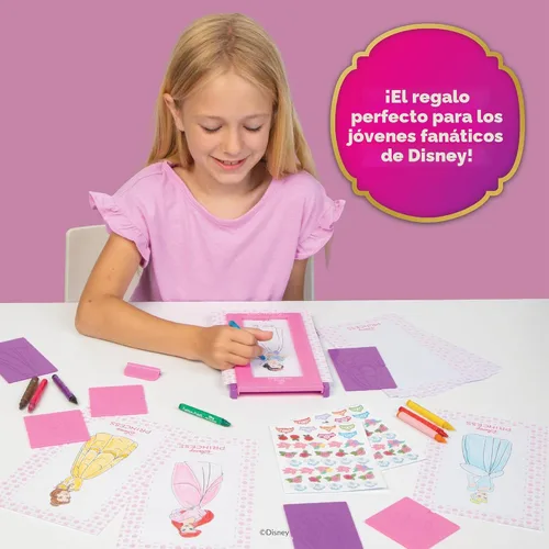 Miniatura 5 de Fashion Plates Disney Princess - Kit de dibujo para mezclar y combinar, artes y manualidades, colorear, suministros de arte, suministros