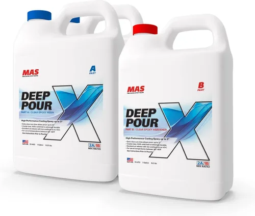 Miniatura 8 de MAS Epoxies Deep Pour X Kit de resina epoxi, 1.5 galones, (resina de 1 galón + 0.5 galones más dura) para fundición, encapsulación, llenado